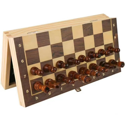 Foldable Wooden Magnetic Chess Set